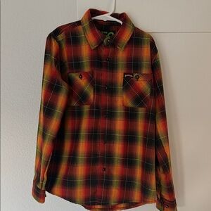 DIXXON Kids Plaid Button Down Shirt - Red, Yellow, and Black